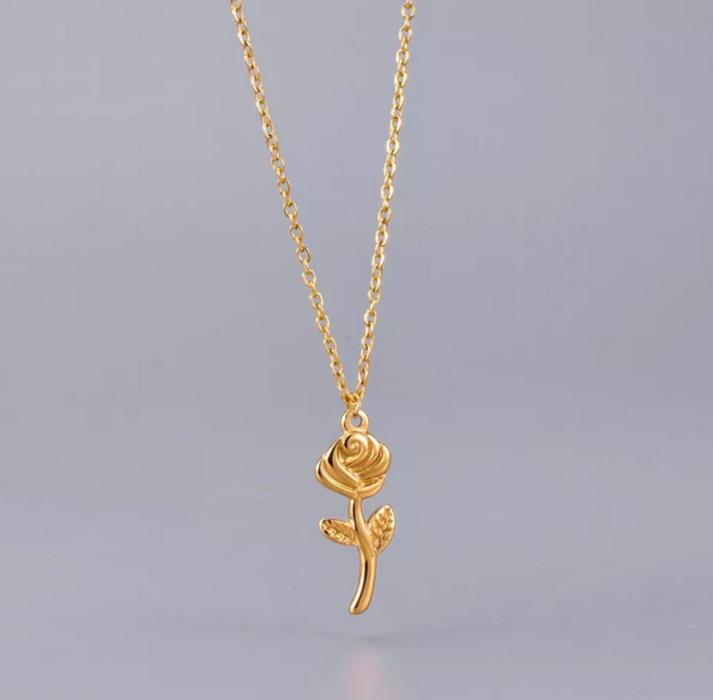 Concrete Rose Necklace